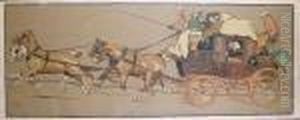 La Diligence by Cecil Charles Aldin