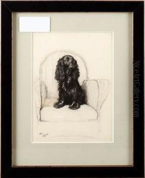 Spaniel On Chair - view 1