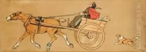 La Marchande D'oie Et Scene De Chasse A Courre by Cecil Charles Aldin