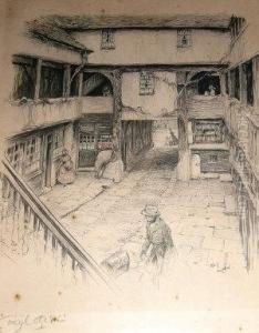View Of Courtyard Of An Old Manor House
