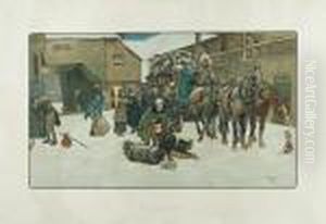 The Christmas Coach by Cecil Charles Aldin