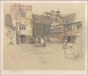 Courtyard by Cecil Charles Aldin