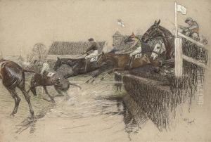 The Water Jump by Cecil Charles Aldin