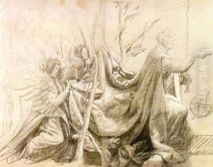 Kneeling King With Two Angels 1515