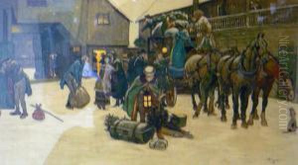 The Christmas Coach, The Arrival At The Inn - view 1