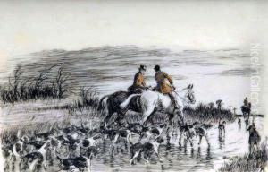 Turning For Home At The End Of The Hunting Day by Cecil Charles Aldin