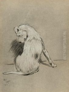 Self-grooming, An Illustration From A Dog's Day by Cecil Charles Aldin