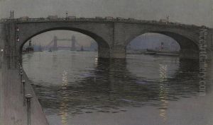 London Bridge by Cecil Charles Aldin