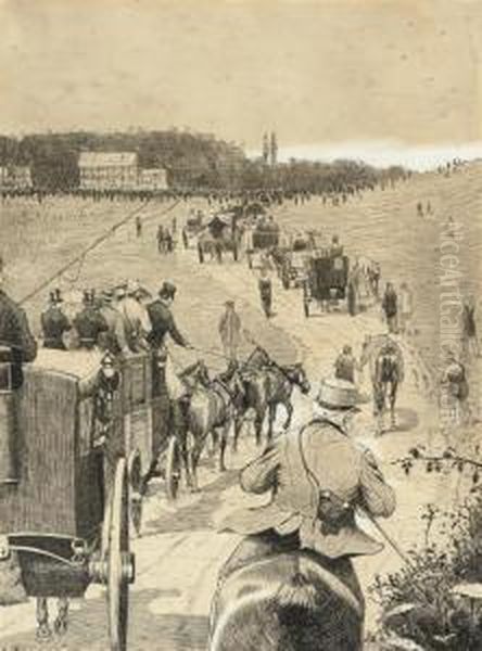 Goodwood Races: Going Onto The Course From Singleton - view 1