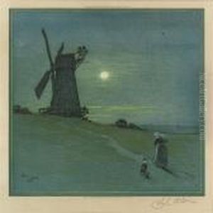 The Old Windmill by Cecil Charles Aldin