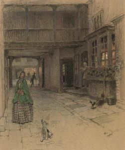 A Courtyard At The Red Lion, Banbury by Cecil Charles Aldin