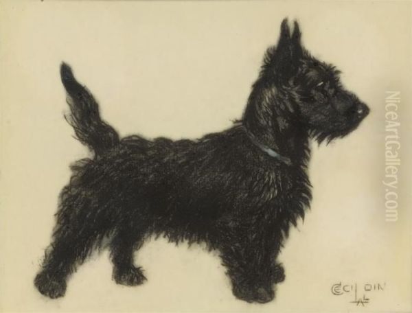 A Scottie Standing To Attention - view 1