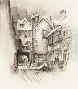 The Golden Cross, Oxford; And The Wayside Inn by Cecil Charles Aldin