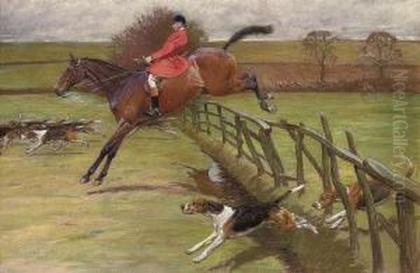 The Master Of The Hunt, Edward Preston Rawnsley, Clearing Afence - view 1