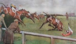 Jumping The Fence by Cecil Charles Aldin