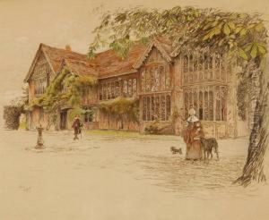 Figuresoutside An Elizabethan House