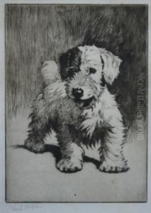 Playful Terrier by Cecil Charles Aldin