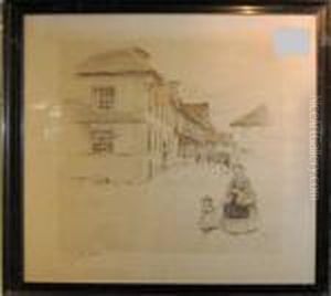 Old Inns Of England: 'the Bell
In Waltham' And Four Others, Lithographs, Approx. 38cm X 35cm by Cecil Charles Aldin