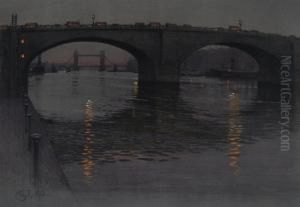 Tower Bridge, Evening by Cecil Charles Aldin