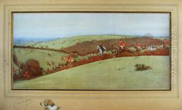 The Belvoir Hunt Into The Vale From Clawson Thorns - view 1
