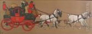 Theglasgow And London Royal Mail Coach; The Liverpool To London