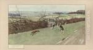 The Pytchley; Who-whoop At Hazelbeach by Cecil Charles Aldin