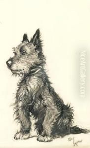 A Cairn Terrier by Cecil Charles Aldin