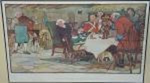 Snowed Up In The Coaching Days.
Making The Best Of It, Printed In Colours, Published Circa 1902 by Cecil Charles Aldin