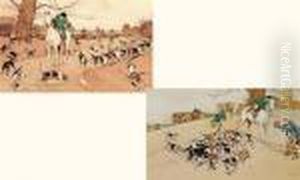 Paire De Pochoirs En Couleurs
Narrant Une Chasse A Courre Anglaise Et Signees En Bas A Droite. A Vue /
53 X 74 Cm Chaque. by Cecil Charles Aldin