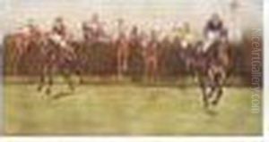 'the Grand National, 1920' The First Open Ditch; Valentine's by Cecil Charles Aldin