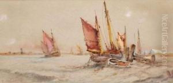 Fishing Boats At Sea - view 1