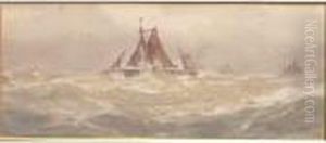 Sailing Ships On A Rough Sea Sailing Ships On A Rough Sea