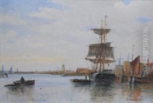 Shoreham Harbour, Near by Frederick James Aldridge