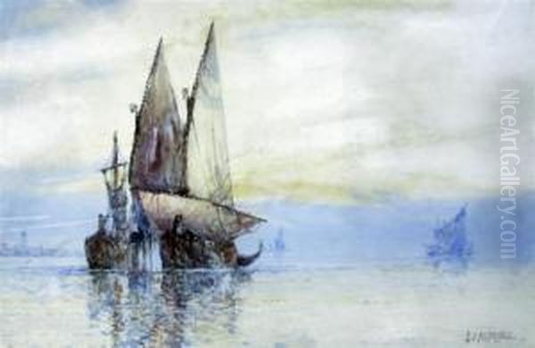 Boats Off Venice - view 1