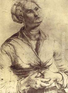 Woman Looking Up 1512-14 by Matthias Grunewald (Mathis Gothardt)