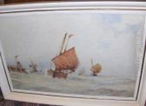 Luggers Entering Port by Frederick James Aldridge