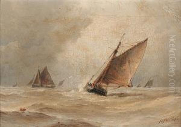 Fishing Boats In A Heavy Swell - view 1