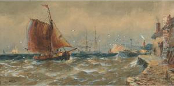 Sailing Ships In Becalmed Waters - view 1