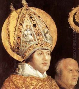 Meeting of St Erasm and St Maurice (detail 1) 1517-23