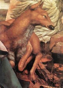 Sts Paul and Antony in the Desert (detail 2) c. 1515 by Matthias Grunewald (Mathis Gothardt)