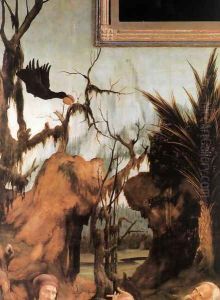 Sts Paul and Antony in the Desert (detail 1) c. 1515 by Matthias Grunewald (Mathis Gothardt)