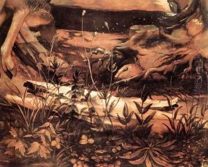 Sts Paul and Antony in the Desert (detail 3) c. 1515 by Matthias Grunewald (Mathis Gothardt)