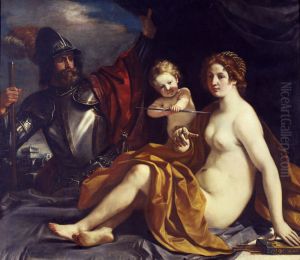 Venus Mars And Cupid 1633 by Giovanni Francesco Barbieri