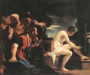Susanna And The Elders 1617 by Giovanni Francesco Barbieri