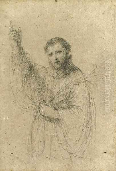 Saint Francis Xavier holding a lily - view 1