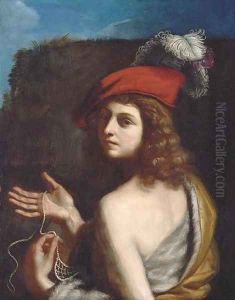 David holding a sling by Giovanni Francesco Barbieri