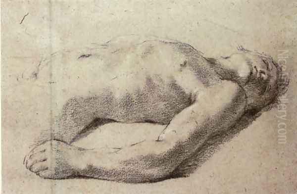 A reclining nude, half-length - view 1