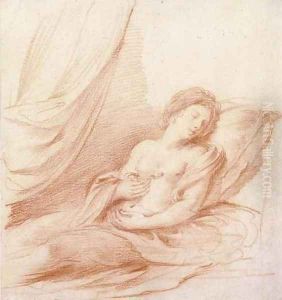 Cleopatra bitten by the asp by Giovanni Francesco Barbieri