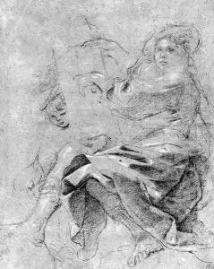 Ezekiel Holding A Tablet Supported By A Putto