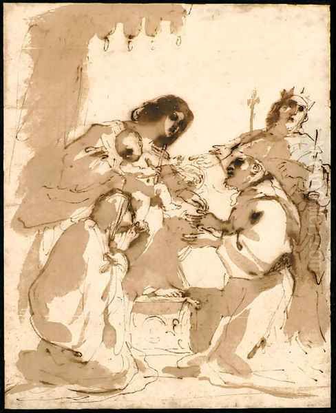 The Madonna and Child with SaintsFrancis, Saint Louis of Toulouse and Saint Catherine - view 1